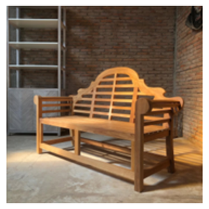 Banco de Jardín de Madera de Teca Marlboro de Alta Calidad y Durabilidad, con Respaldo y Reposabrazos, en Oferta - Product Image 1