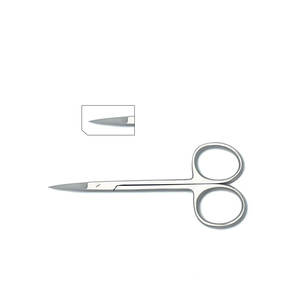 Instrument médical, ciseaux à iris chirurgicaux à pointe fine, manuel, acier inoxydable allemand, droit, pointu, 11,5 cm (4,5 pouces), professionnel - Product Image 6