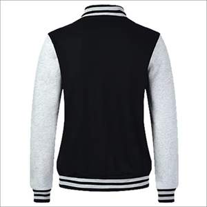 Vente en gros de fabricant, veste universitaire d'hiver de haute qualité et respirante de couleur unie, design avec logo personnalisé, nouvelle veste décontractée de baseball - Product Image 2