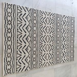 Alfombra india de lana de pila cero de lujo anudada a mano con patrón marroquí moderno fabricado directamente para oficina en casa y hoteles - Product Image 1