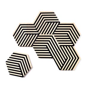 Résine d'os et bois, nouveau Design, sous-verre rond personnalisé pour boissons chaudes, support en bois avec sous-verres à thé, super qualité - Product Image 4