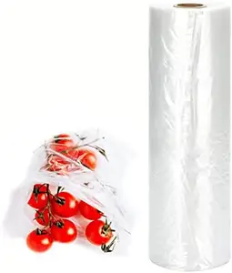 Produce bag on roll c-fold/ half folded plastic packaging safety for food bottom price from leading supplier in Viet nam