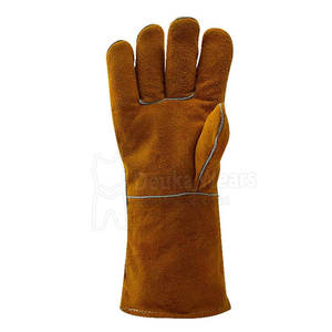 Fabricant en gros de vêtements de travail personnalisés à motifs pour la lutte contre les incendies, protection contre la chaleur, gants de soudage de sécurité en cuir personnalisés - Product Image 5