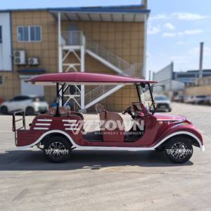 Voiture électrique vintage à 4 roues, sièges luxueux et confortables pour les visites touristiques à basse vitesse, en gros - Product Image 6