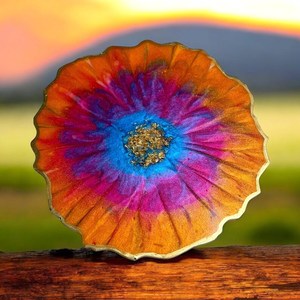 Premium Handmade Resin Coasters with <b>Real</b> <b>Flowers</b>, Decorative Drink Coaster Set, Elegant Stone Coasters Ideal for Nature Lovers - Product Image 4