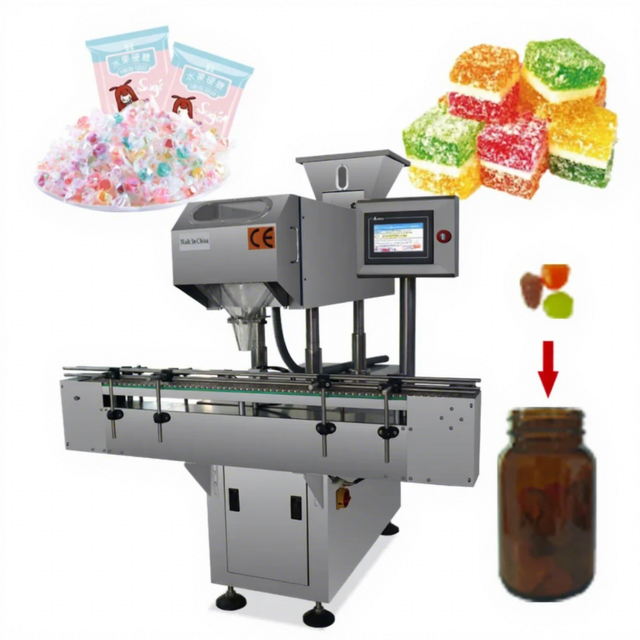 8 Channel Fully Automatic High Precision Seed Soft Sweets Electronic Counter Counting Filling Bottling Machine