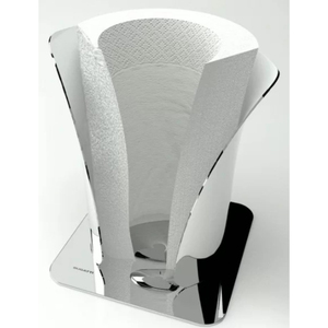 Porte-serviettes classique en métal poli miroir avec un design décoratif élégant, parfait pour les fêtes de mariage et la vaisselle - Product Image 1