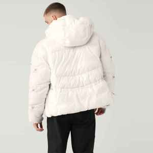 Veste polaire à capuche légère en toile pour homme Manteau d'hiver respirant et résistant à l'eau pour les sports de plein air à usage décontracté - Product Image 4