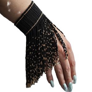 Bracelet manchette en perles de rocaille fait à la main écologique Pack vente en gros de perles de rocaille Bracelet manchette large approvisionnement rapide - Product Image 1