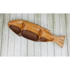 Assiette de service en bois massif en forme de feuille pour restaurant Dessert collations plateau de vaisselle pour accessoires de cuisine et de mariage - Product Image 2