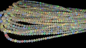 Mehrajudin Gems Multi Color Fire Natural Opal <b>Beads</b> Roundel Shape From Rajasthan Third Party Appraisal for <b>Pen</b> <b>Beads</b> <b>Wholesale</b> - Product Image 2