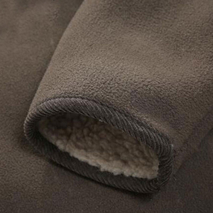 Veste en polaire sherpa surdimensionnée avec logo personnalisé, broderie épaisse, fermeture éclair, veste en polaire pour homme, veste d'hiver - Product Image 6