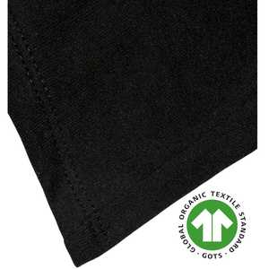 Pantalones cortos deportivos de algodón orgánico para mujer-Negro, Jersey de 5,4 oz, entrepierna de 6 pulgadas, suave, transpirable, con cintura elástica - Product Image 3