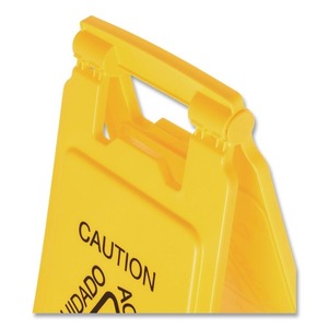 Boardwalk 10 pulgadas X 2 en. X 26 Pulgadas Señal de Tráfico de Doble Cara, Advertencia de Piso Mojado Amarillo para Seguridad en el Sitio - Product Image 4