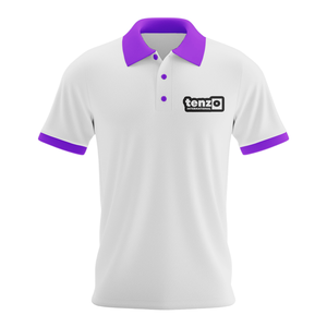 เสื้อโปโลผู้ชาย แอคทีฟ ผ้าโพลีเอสเตอร์ผสมคอตตอน ทรงปกติ แขนครึ่งตัว เหมาะสำหรับเล่นกอล์ฟ ปักโลโก้ คอและปลายแขนถัก - Product Image 1