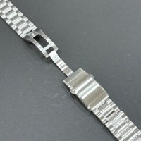 Brazalete Hecho a Mano de Acero Inoxidable 316L con Malla de 3 Eslabones y Hebilla Sólida de 20 mm para Reloj Inteligente