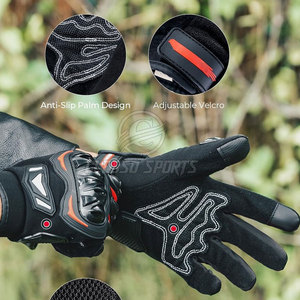 ถุงมือขี่มอเตอร์ไซค์แท้คุณภาพดีที่สุด ผลิตในปากีสถาน น้ำหนักเบา - Product Image 4