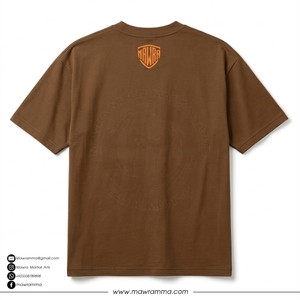 T-shirt à manches courtes marron pour homme, imprimé citation d'amitié, décontracté, col rond, coupe ample, vintage, 180 grammes, jersey de coton, unisexe - Product Image 4