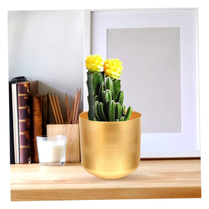 Macetas de metal modernas artísticas de diseño con soporte de suelo, elegante maceta de hierro redonda decorativa para jardín interior, guardería, sala de estar - Product Image 5