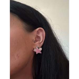 Donovan Skeets Pink Conch & Sterling <b>Silver</b> <b>Stud</b> Earrings Post Star Design - Product Image 2