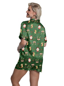 Pyjamas de luxe en modal et plumes pour femmes, ensemble de mode personnalisé – Vêtements de nuit soyeux et frais pour filles, été, automne, printemps - Product Image 2