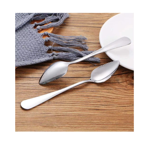 ช้อนกาแฟชาขนมแบบหยักทำจากสเตนเลสสตีลของโรงแรมช้อนตักเกรปฟรุตทำจากสแตนเลสสีเงินผิวด้าน - Product Image 6