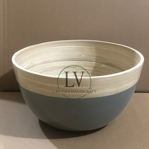 Best Price Natural Spun Bamboo Salad Serving <b>Bowl</b> Handcrafted Kitchen Ware Cookware Set RTS from Vietnam - Product Image 1