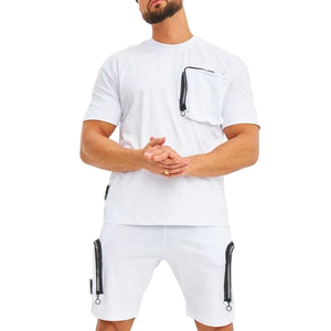 Summer <b>Men</b> High Street Plus Size Breathable Quick Dry <b>T</b>-<b>Shirts</b> <b>and</b> <b>Shorts</b> Two-Piece <b>Set</b> with Customized Color Size Logo - Product Image 3
