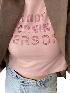 Camiseta Oversize con Estampado de Letras y Lentejuelas para Hombre, Top Brillante de Manga Corta con Pedrería, Camiseta Gráfica para Hombre - Product Image 5