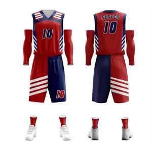 Conjunto de uniforme de baloncesto personalizado de alta calidad logotipo bordado cosido Reversible conjunto de pantalones cortos de baloncesto - Product Image 6