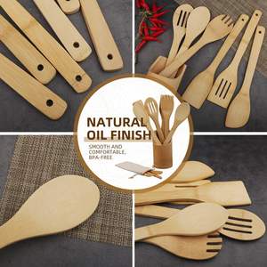 Manufacturing Wholesale with High Quality Bamboo Spoon Set for <b>Cooking</b> Set of 6 Pieces Handmade in Vietnam - Product Image 4