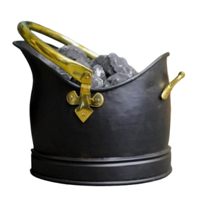 Gold Polished Metal <b>Coal</b> Bucket Handmade Gold Color Metal <b>Coal</b> Bucket for Indoor and Outdoor Usage - Product Image 3