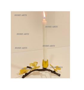 Porte-bougies décoratifs en aluminium à motif de feuilles, qualité supérieure, taille personnalisée, fabriqués en Inde - Product Image 1