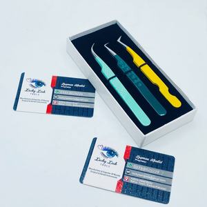 แหนบต่อขนตา Lucky Lash Tools ทำจากสแตนเลส ปลายเรียบ สำหรับต่อขนตาแบบวอลุ่ม ความแม่นยำสูง สำหรับใช้ในร้านเสริมสวย ความยาว 10 มม. ใช้งานได้ยาวนาน - Product Image 2