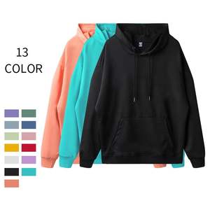 Sweat-shirt surdimensionné vierge à capuche en coton épais pour hommes et femmes, fournisseur de logo de conception personnalisée - Product Image 2