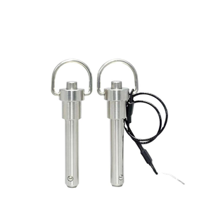 Bouton-poussoir personnalisé HM232 en acier inoxydable de qualité supérieure, avec poignée à bouton, verrouillage à bille étagée, goupille à dégagement rapide, avec ou sans anneau. - Product Image 1