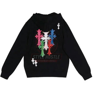 Sweat-shirts à capuche pour hommes avec strass, design personnalisé, haute qualité, basiques, couleur unie, grandes tailles - Product Image 2