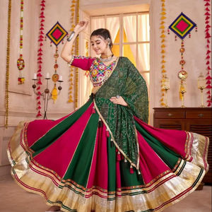 ลายพิมพ์ดิจิทัลแบบใหม่ navratri ใส่ chaniya choli - Product Image 1