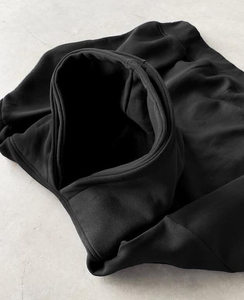 Sweat-shirt à capuche double en coton 500 g/m², lourd, surdimensionné, personnalisé, avec poche, pour l'hiver, streetwear, tricoté pour homme - Product Image 4