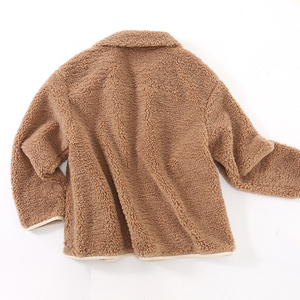 Logotipo personalizado señoras prendas de vestir cremallera completa chaqueta de gran tamaño de las mujeres chaqueta de lana precio barato y buena calidad - Product Image 5