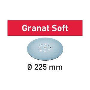 Discos de Lijado Abrasivos Festool STF D225 de 225 mm S/25 Granat, Suaves, con Respaldo de Espuma de 3,5 mm, 25 Piezas - Product Image 1