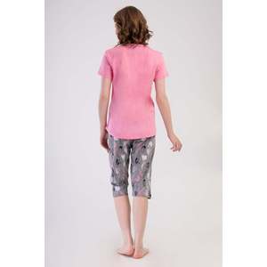 Combinaison de nuit ovale à manches courtes et col rond pour femmes - Product Image 1