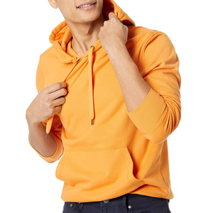 Sweat à capuche de couleur unie de qualité supérieure pour hommes avec poche au design personnalisé Sweat-shirt tricoté à manches longues-Taille Plus - Product Image 4