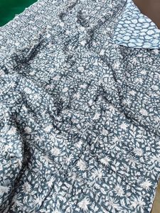 Couette en coton imprimé floral de taille Queen, literie indienne - Product Image 2