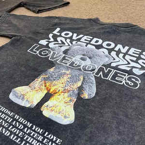 เสื้อยืดวินเทจแบบลำลองซักกรดแบบลำลองเสื้อยืดวินเทจแบบสั่งทำสกรีนลายเฮฟวี่เวทเสื้อยืดวินเทจสำหรับผู้ชาย - Product Image 2