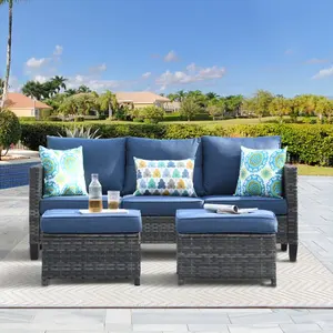 Rattan/Wicker Patio Sofa Set For Outdoor Furniture In Hotels Dining Kitchens Offices Home Office