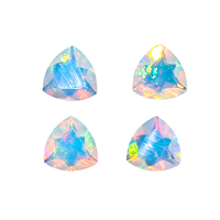 Opal Alami Ethiopia Potongan Trillion Brilliant Biru Api untuk Pembuatan Perhiasan Ukuran Dapat Disesuaikan 6.0x4.0 mm Kualitas Tinggi 0.45