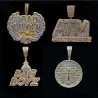 Pendentif en argent sterling plaqué luxe serti de moissanite, bijoux hip hop tendance, collier unisexe personnalisé
