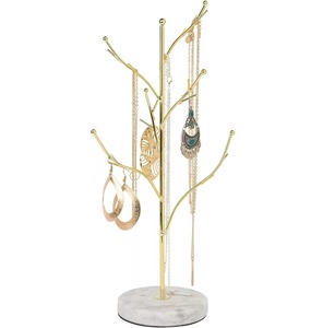 Soporte de joyería negro con diseño de árbol para pendientes, collares, anillos, organizador de Metal elegante para tocador, decoración de Tocador de la India - Product Image 5