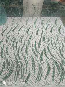 Best Price 100% Polyester Luxury Beaded <b>Fabric</b> with Zircon Handmade Indian Supplier Garments Making Woven and Mesh Pattern - Product Image 4